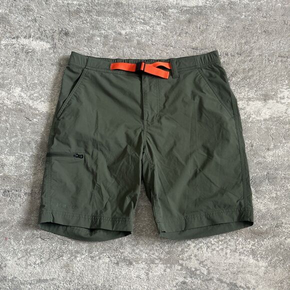 Marmot Shorts Men's 32 Hiking Green Nylon Belted Cargo Arch Rock Pockets - Picture 1 of 8